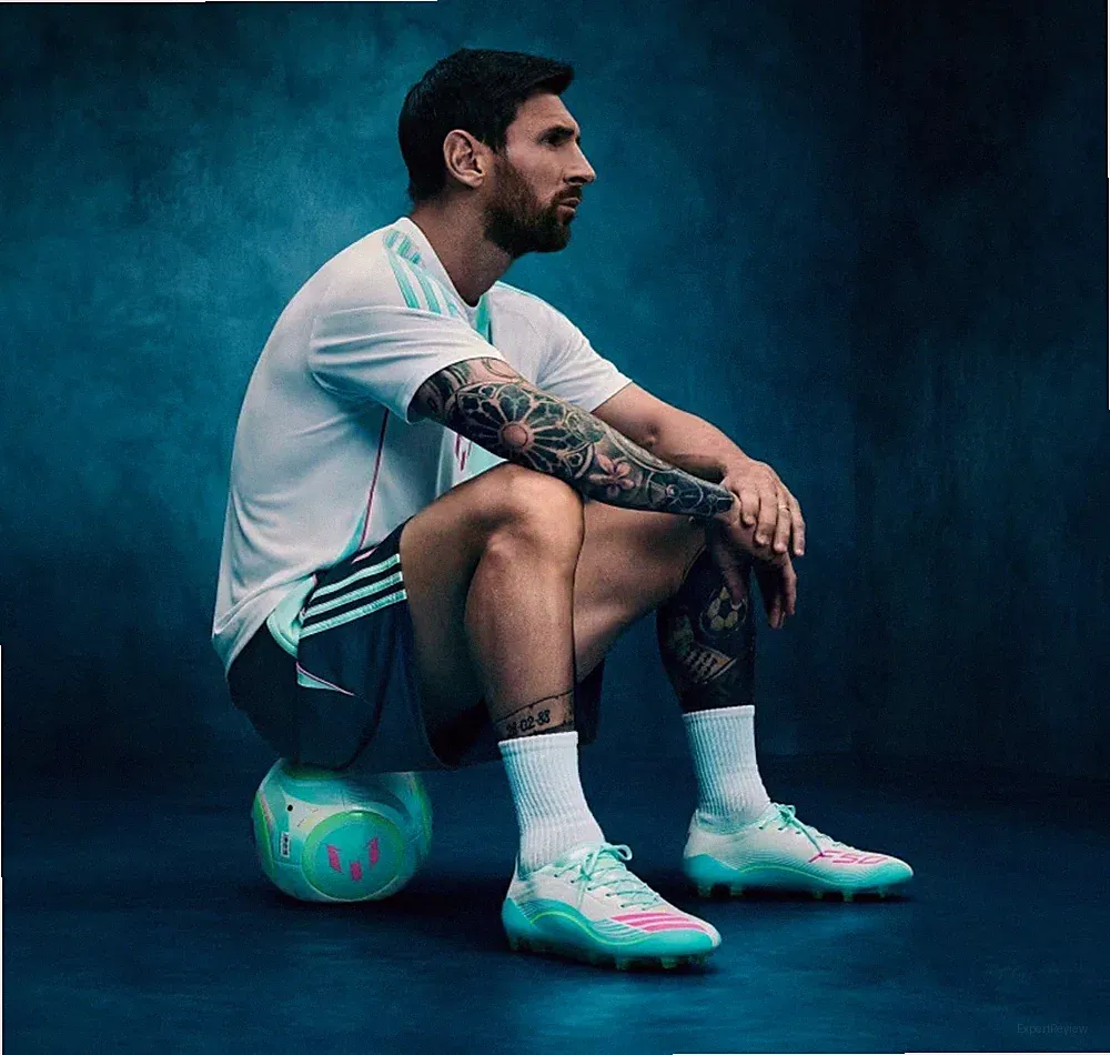 adidas F50 Messi Elite FG Mens Soccer Cleats White Flash Aqua JQ0927 Size 13.5