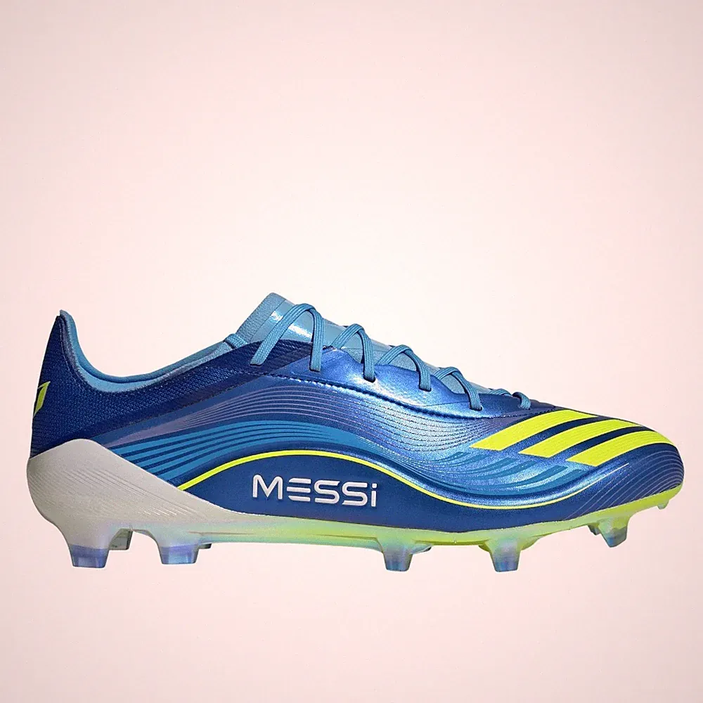 adidas F50 Messi Elite Firm Ground Soccer Cleats Mens Blue Sneakers Athletic Sho