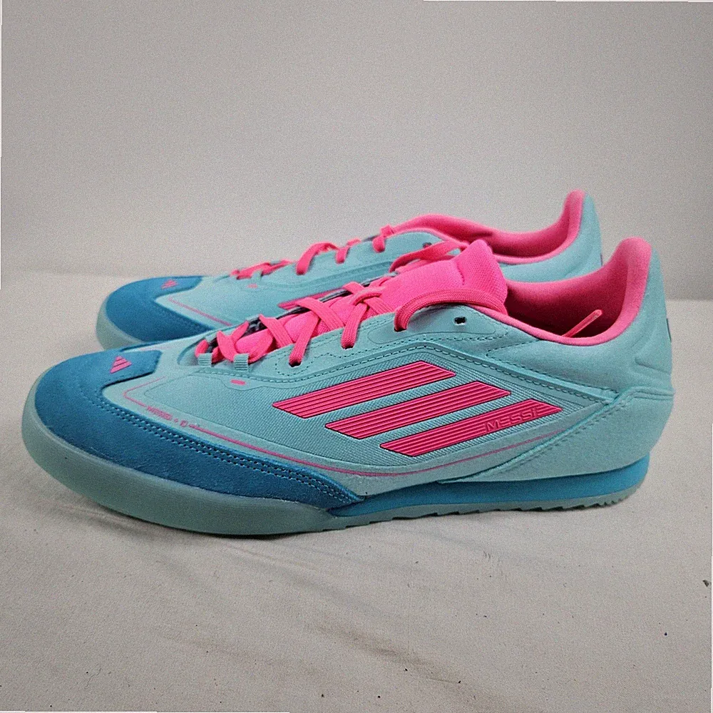 Adidas F50 Messi Freestyle Men 10.5 Indoor Soccer Cleats JH8831 Blue Pink