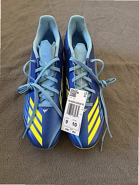 adidas F50 Messi League FG Soccer Cleats Blue Yellow