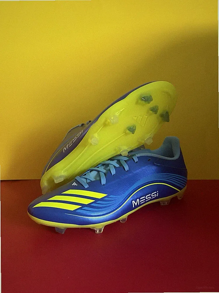 adidas F50 Messi League Firm Ground Soccer Cleats Men's Sz 9 Blue Yellow JP7447