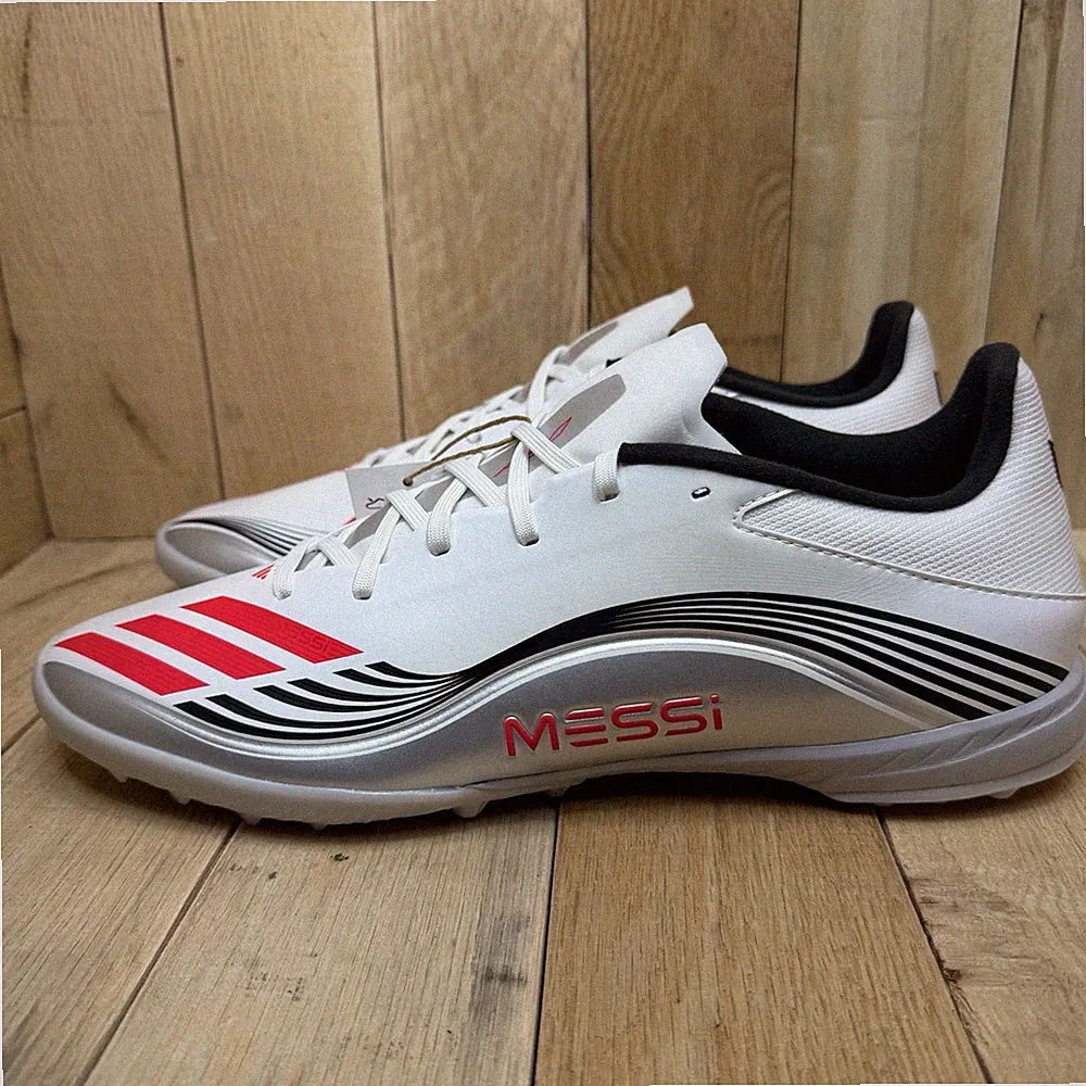 Adidas F50 MESSI LEAGUE TF Turf Soccer Cleats White/red/black/silver Men's 10.5
