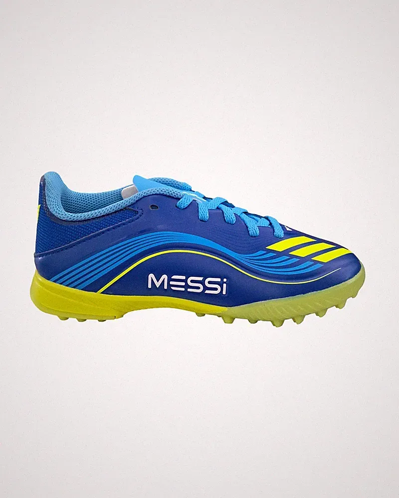 Adidas F50 Messi League Turf JR4426 Kids Soccer Shoes Size 1 Team Royal Blue NEW