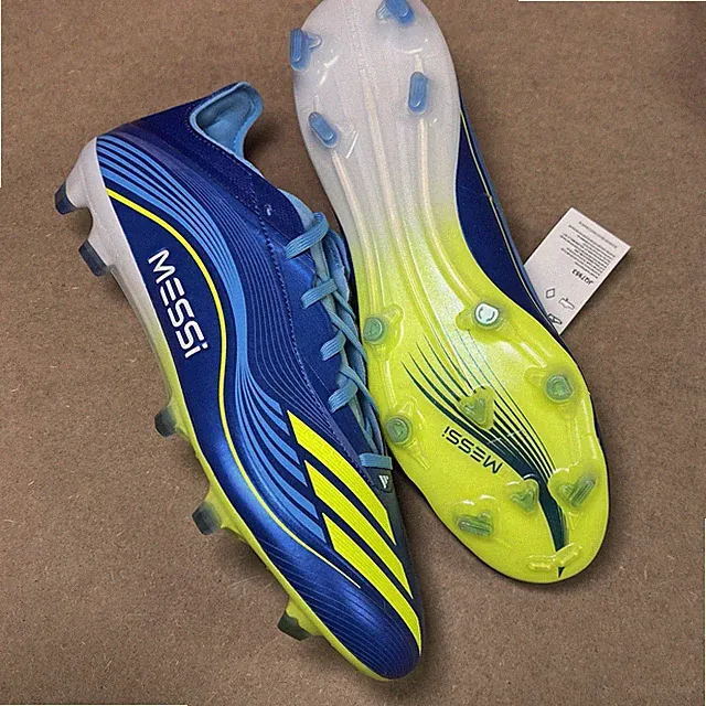 Adidas F50 Messi Pro FG Firm Ground Soccer Cleats Mens 11 Womens 12 Blue Neon