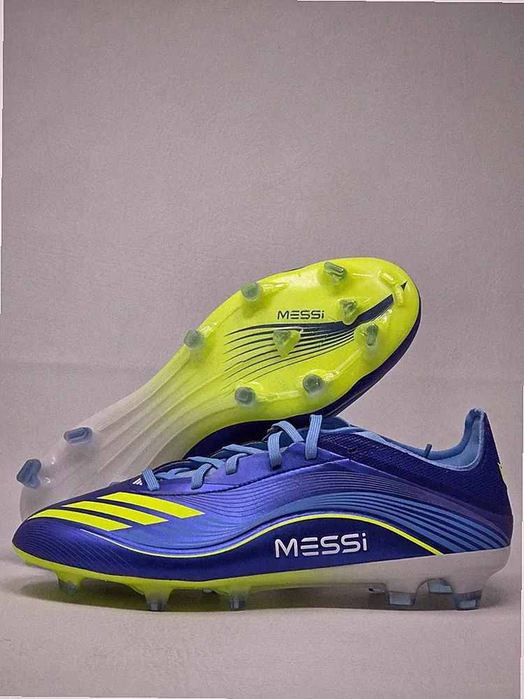 adidas F50 MESSI PRO FG Men Sz 12.5 Soccer Cleats Royal Blue Yellow JQ7953 NEW