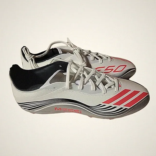 ADIDAS F50 MESSI PRO FG SOCCER CLEATS JP7461 SILVER RED WHITE MENS SIZE 12 $160