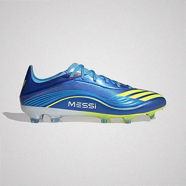 adidas F50 Messi Pro Firm Ground Soccer Cleats Blue Yellow Men's Size 10 JQ7953