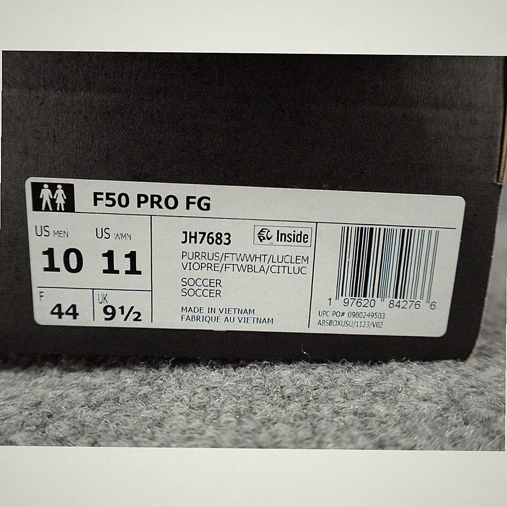 Adidas F50 Pro FG Soccer Cleats Mens 10 Purple Lucid Lemon New JH7683 Speed