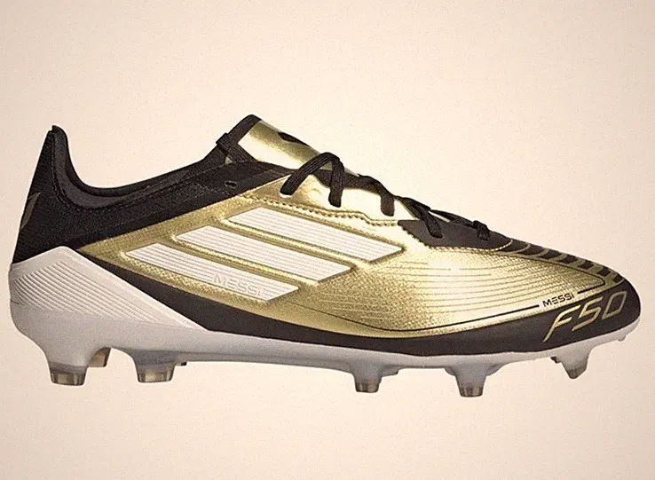 adidas F50 Pro Firm Ground Messi Soccer Cleat Mens Beige Sneaker Athletic JI2502