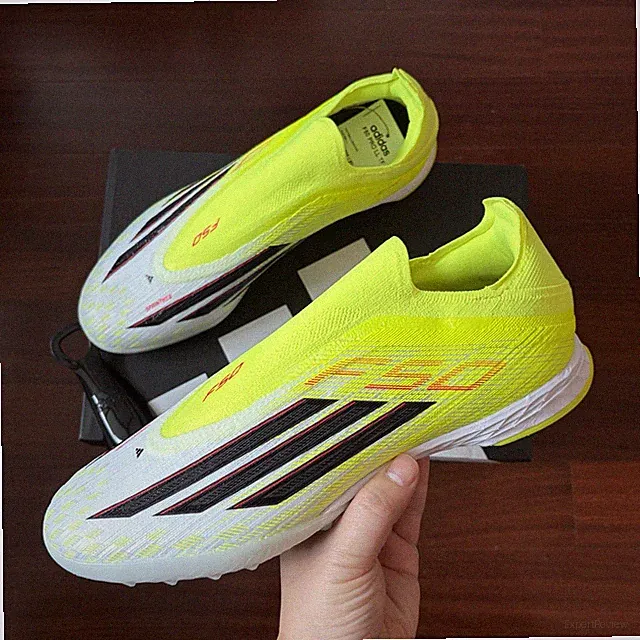 adidas F50 Pro TF Laceless Mens Turf Soccer Shoes Team Solar Yellow 2 JQ1483