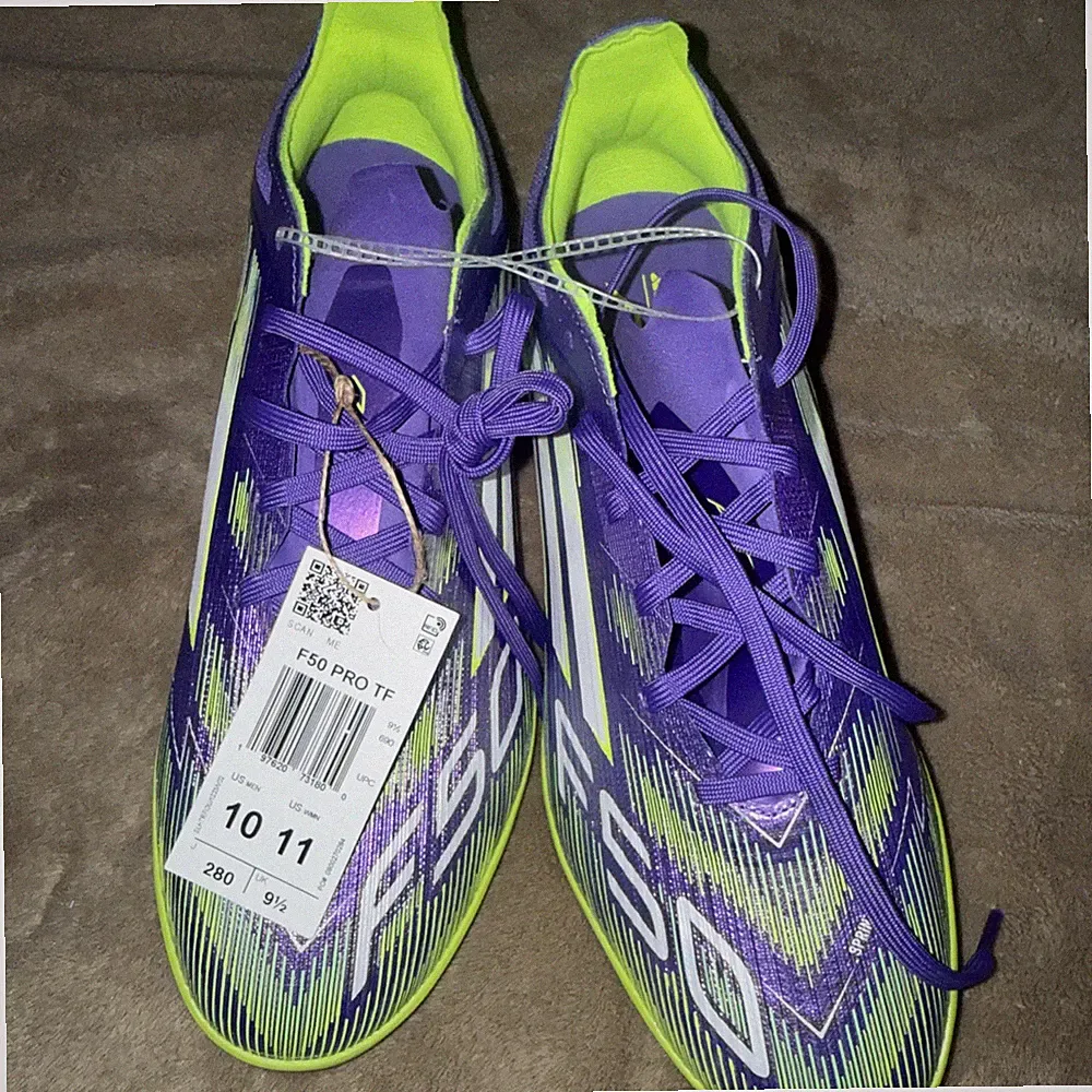adidas F50 Pro TF Purple Rush Size 10 Soccer Turf Cleats