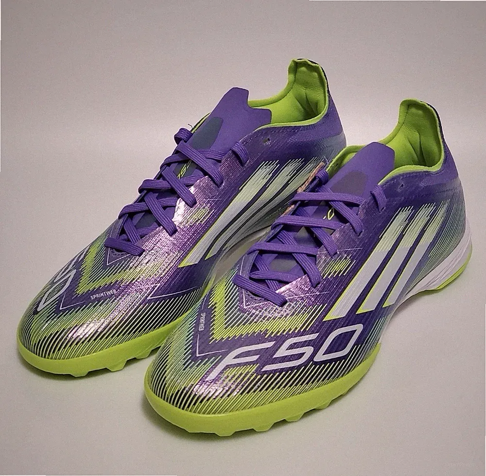 Adidas F50 Pro Turf Soccer Shoes Cleats Purple White JH7665 Men's Size 11.5