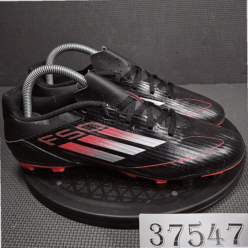 Adidas F50 Shoes Mens Size 8 Black Red Soccer Cleats Firm Ground Low Top