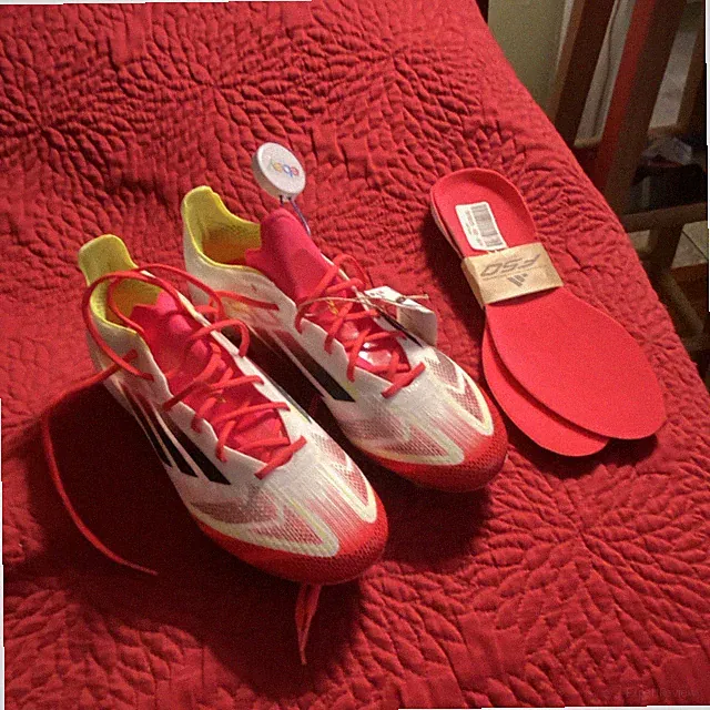 adidas F50 soccer Cleats White/Red US Size 7 Men Original ! Verified right here