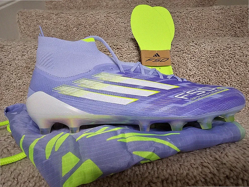 Adidas F50 Sparkfusion Elite Mid FG AG Blaze Pack Soccer Cleats JH7648 Sz 9.5