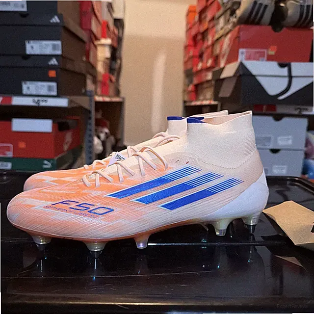 Adidas F50 Sparkfusion Elite Mid SG Womens Soccer Cleats Mango JH7653 Wms Sz 9.5
