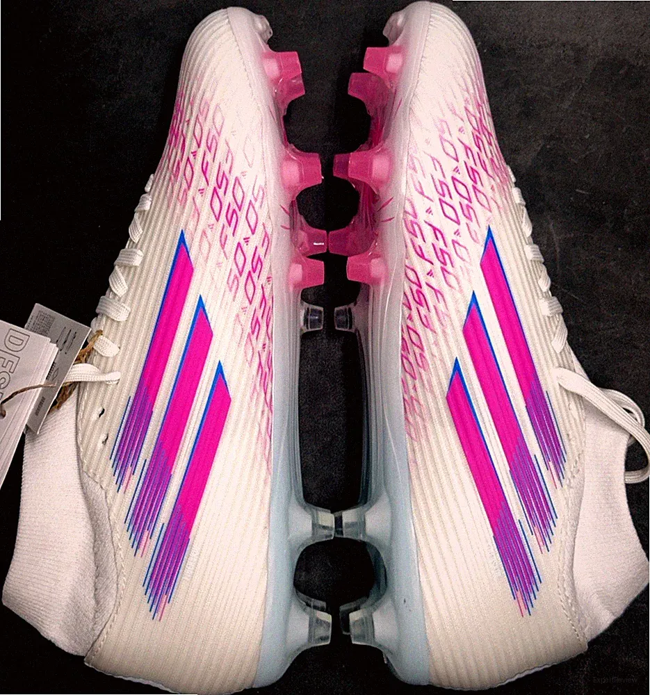 Adidas F50 SPARKFUSION LEA Soccer Cleats Women's SZ: 5 White, Pink - NWOB