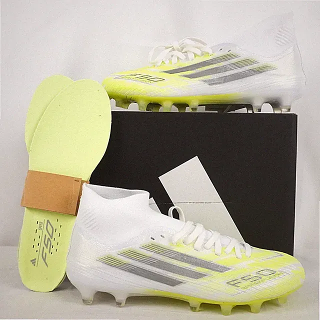Adidas F50 Sparkfusion Pro FG/AG Soccer Cleats White/Yellow Women's 5.5 (JR8954)