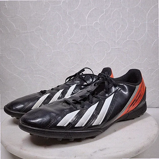 Adidas F50 TRX TF Turf Soccer Cleats Mens 12 Black Orange Lace Up Football Shoes