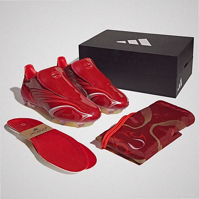 adidas F50 TUNIT Firm Ground Football Boots KH8140 Power Red Hi-Res Red White