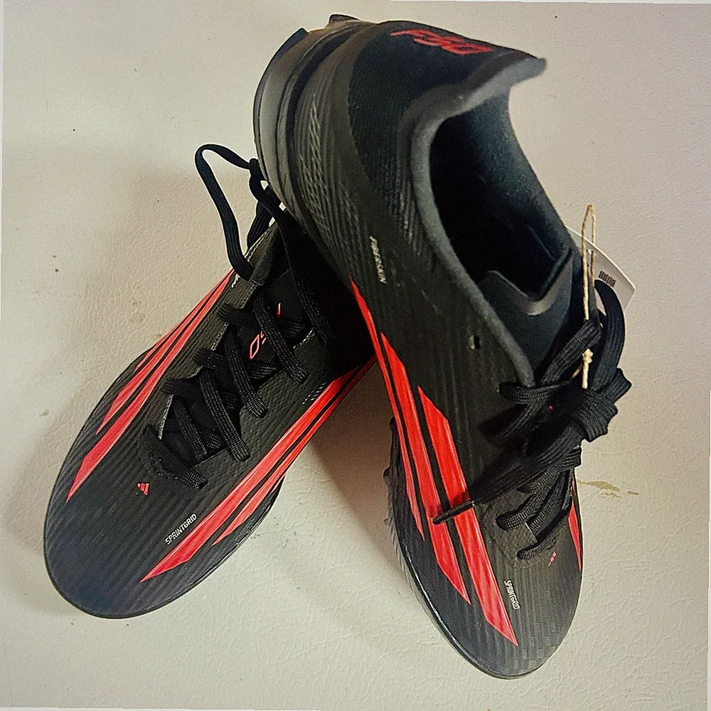 Adidas F50 Turf Shoe Men's 6.5 Women’s 7.5 Soccer Cleats Black Lucid Red jr8977