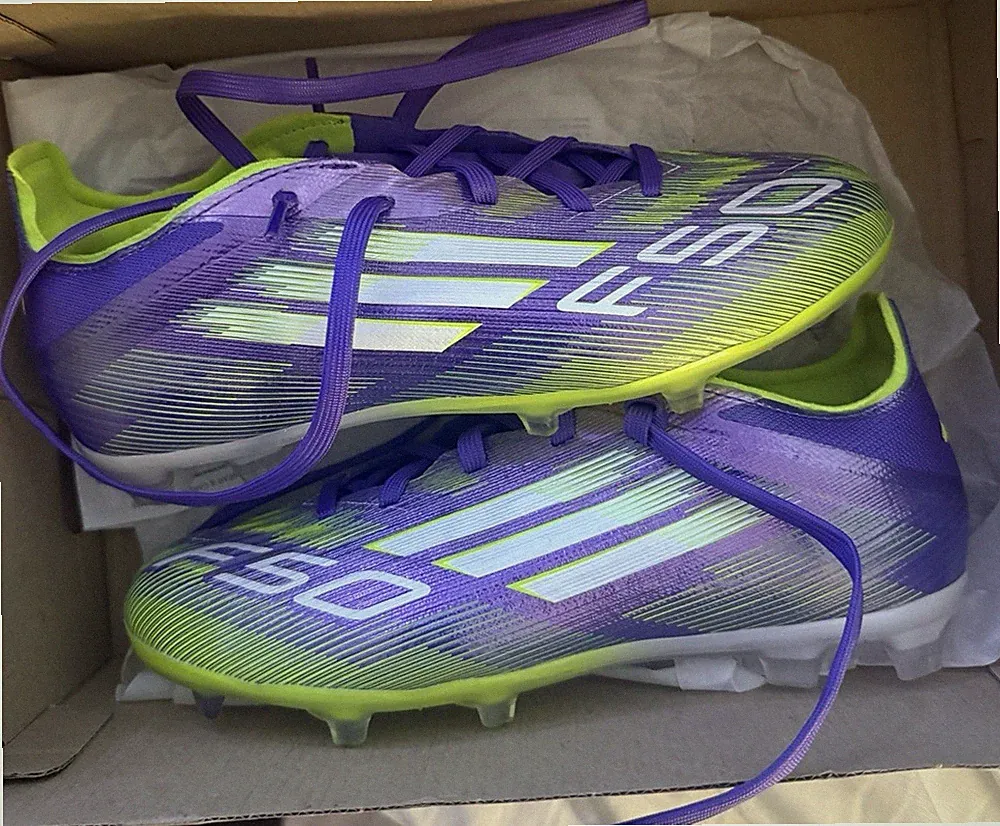 adidas F50 Youth Kids Soccer Cleats - Purple/Green
