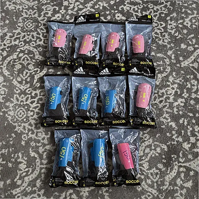 Adidas f50 Youth Small/Medium Soccer Shin Guards Lot! 11 Pairs of Shin Guards
