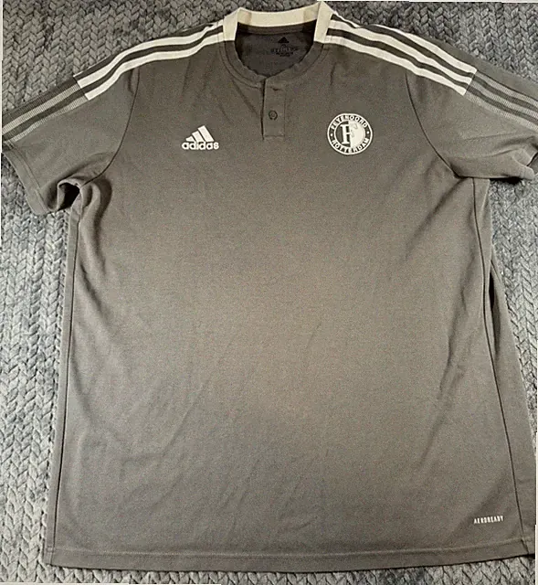 Adidas Feyenoord Rotterdam Soccer Jersey Training XL 2021 Men’s Gray Aeroready