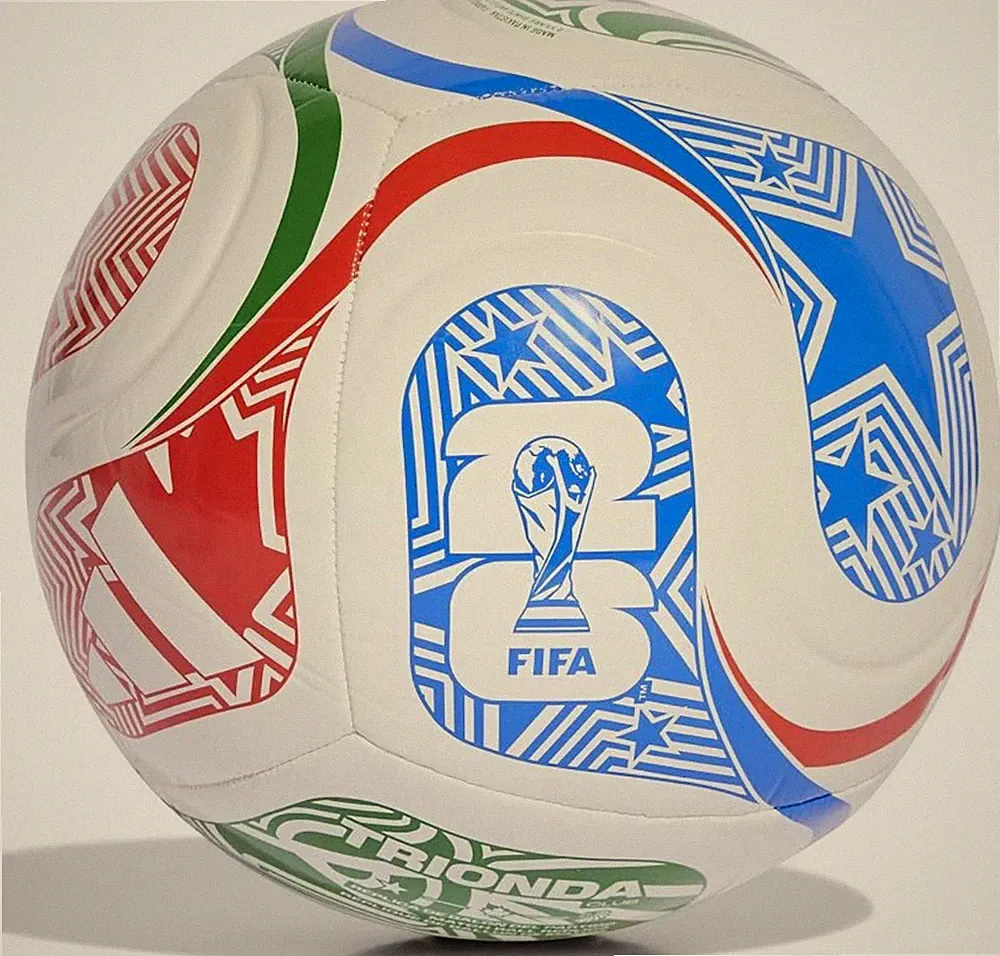 adidas FIFA World Cup 26 Trionda Club Soccer Ball Size 5 White Blue Red Green