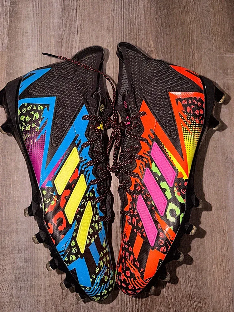 Adidas Freak 23 7v7 Mismatch Football Cleats GW4166 Mens Size 14 BlackThreeStrip
