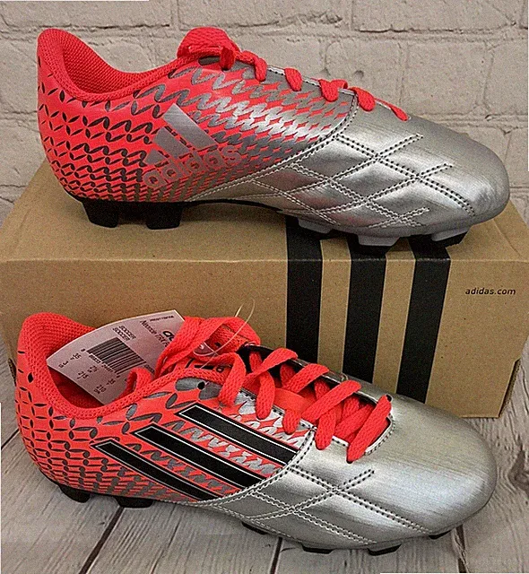 Adidas G65066 Neoride TRX FG J Men's Soccer Cleats Silver Black Bold Pop US 3