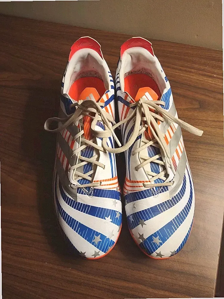 Adidas Gamemode FG Soccer Cleats Mens Size 8 White Blue Athletic Sneakers