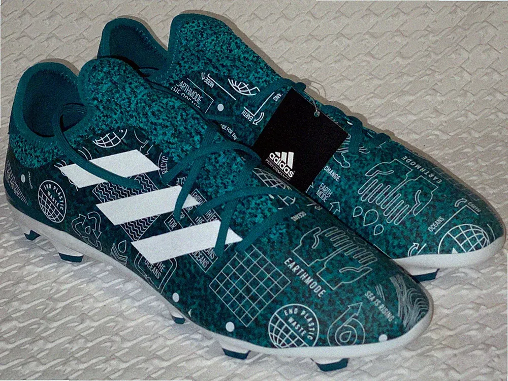 ADIDAS Gamemode Knit Earth Day PB FG AG Teal Green White Soccer Cleats Mens 13