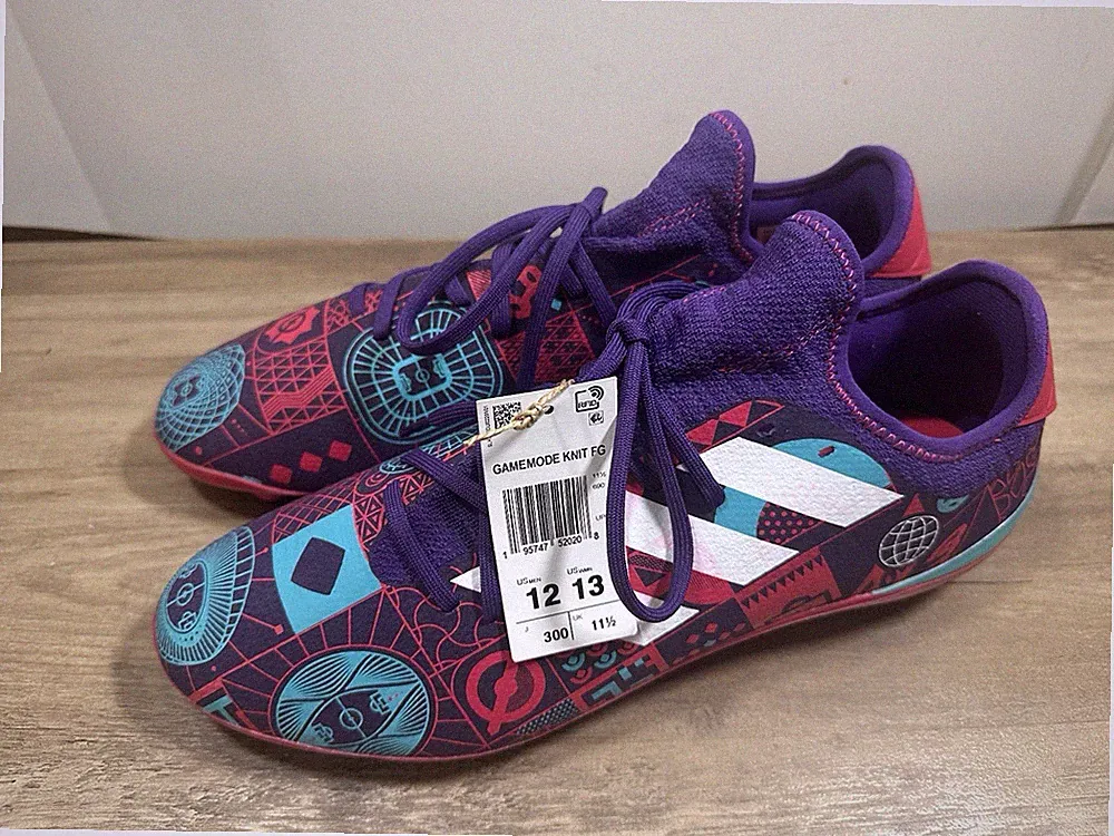 Adidas Gamemode Knit FG Soccer New With Tags Cleats Purple Magenta Teal US 12