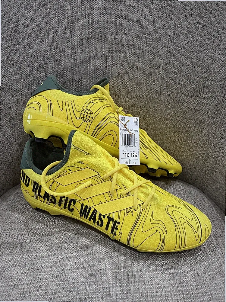 ADIDAS GAMEMODE KNIT PB FG SOCCER CLEATS SHOES YELLOW HR1739 MENS SIZE 11.5