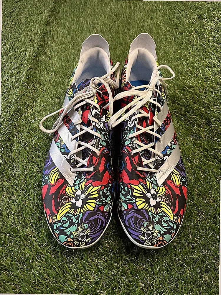 Adidas Gamemode Soccer Cleats Mens 10.5 Multicolor flower Lace Up Firm Ground