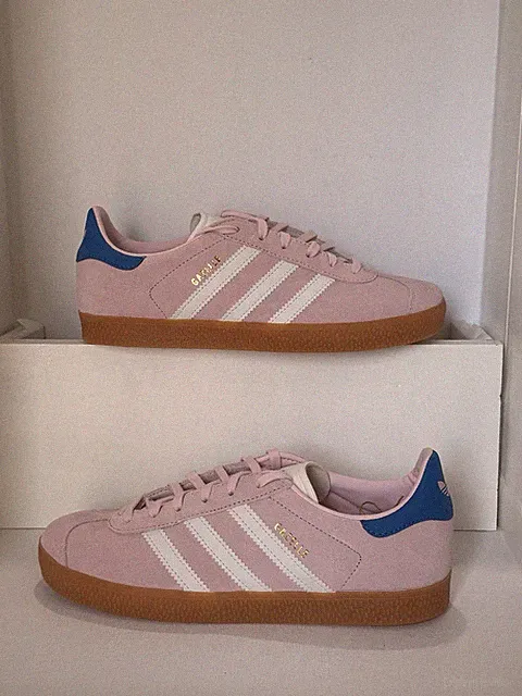 ADIDAS Gazelle: Cloud Pink White Blue Bird Gum [JQ5995]: 6 Youth: [NIB]