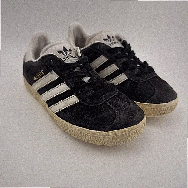 Adidas Gazelle Retro Casual Suede Sneakers Shoes Youth Kids Size 12k Black White