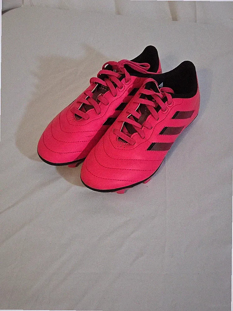 Adidas Girls Golletto Soccer Cleats Size 2.5 Used Very Good Condition Pink Black