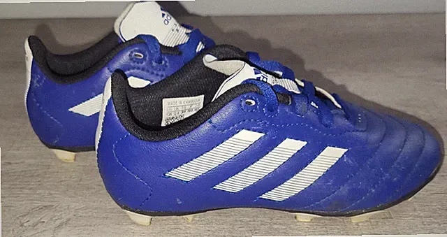 Adidas Girls Hot Royal Blue & White Striped Soccer Cleats Sneakers Size 13K