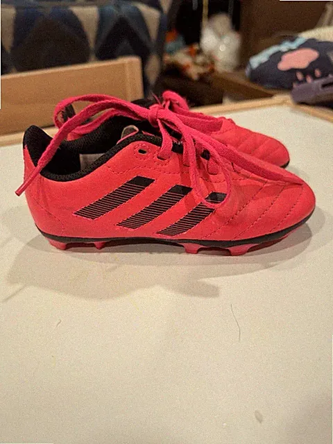 adidas Girls' Soccer Cleats Black/Pink Size 11K