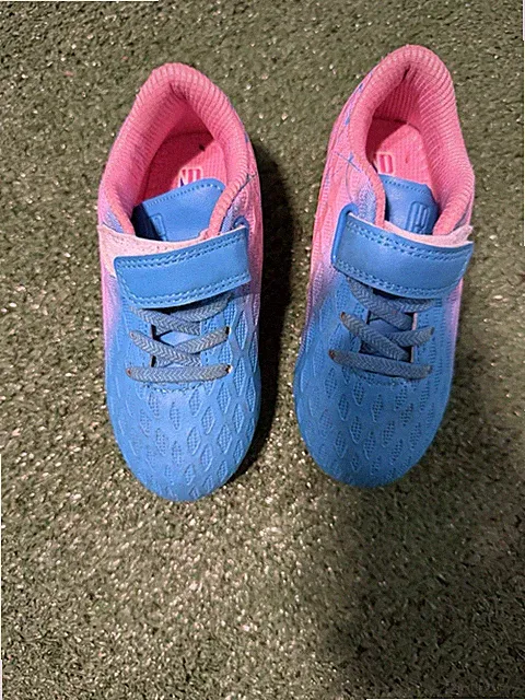 adidas Girls' Soccer Cleats Blue US Size 9 Pink Youth Shoes