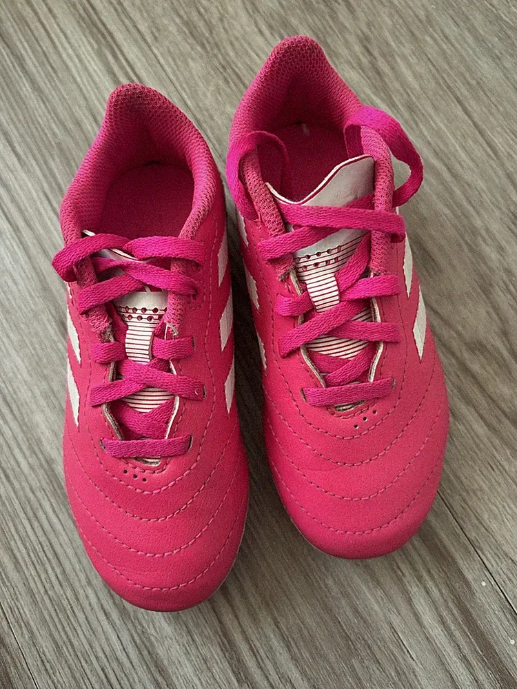 adidas Girls' Soccer Cleats; Pink; Size 11K