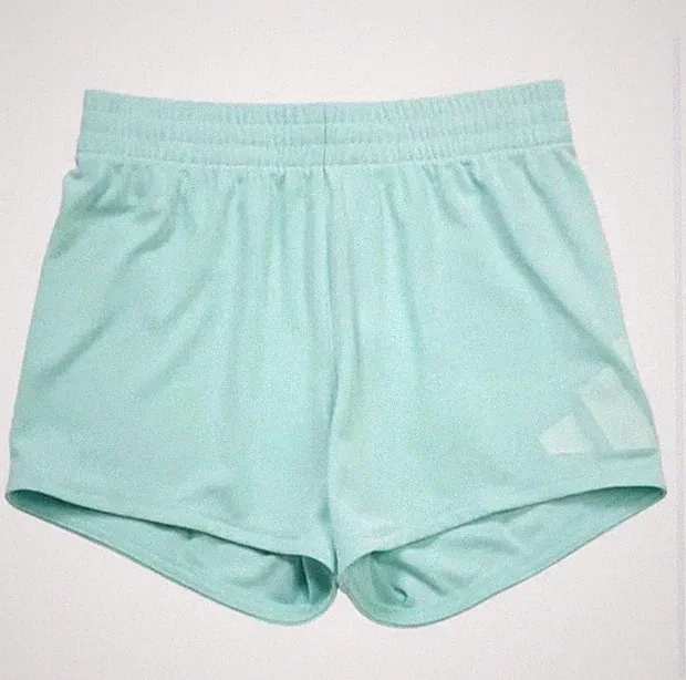 Adidas Girls Teal Aqua Pull On Athletic Shorts Drawstring NWT Size L