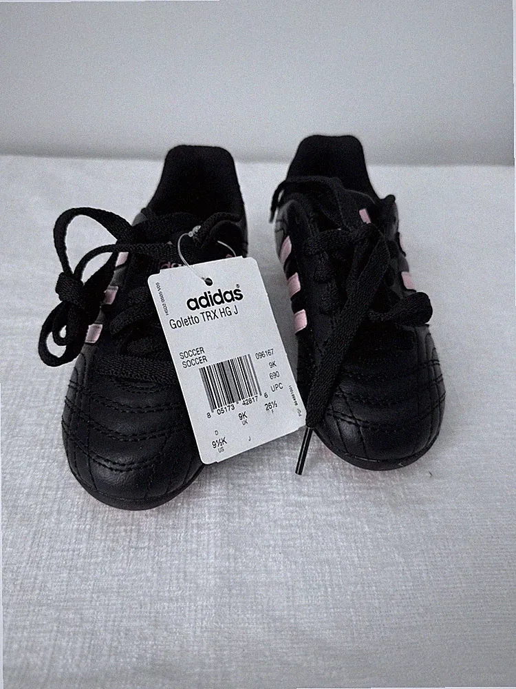 Adidas Golett TRX HG J Youth Soccer Cleats Black Pink Size 9.5K Kids