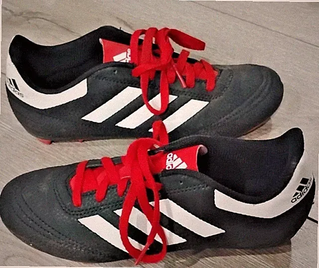 Adidas Goletto Black and Red Soccer Cleats Size 4