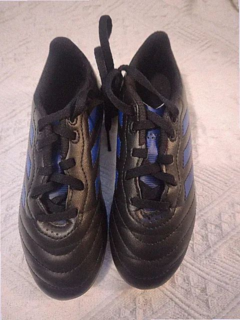 Adidas Goletto Black Blue Firm Ground Soccer Cleats Little Kids Size 12.5