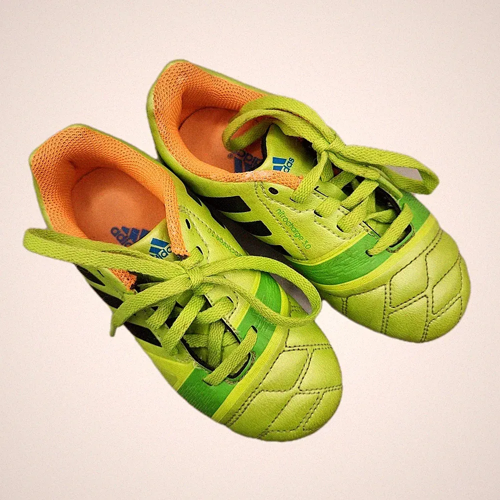 Adidas Goletto Boys Size 10.5K Green Soccer Football Cleats Sports Shoes