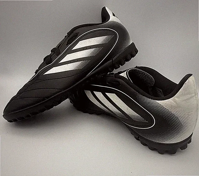 Adidas Goletto IX Big Kids size 1 / Youth / Black White Turf Soccer Cleat