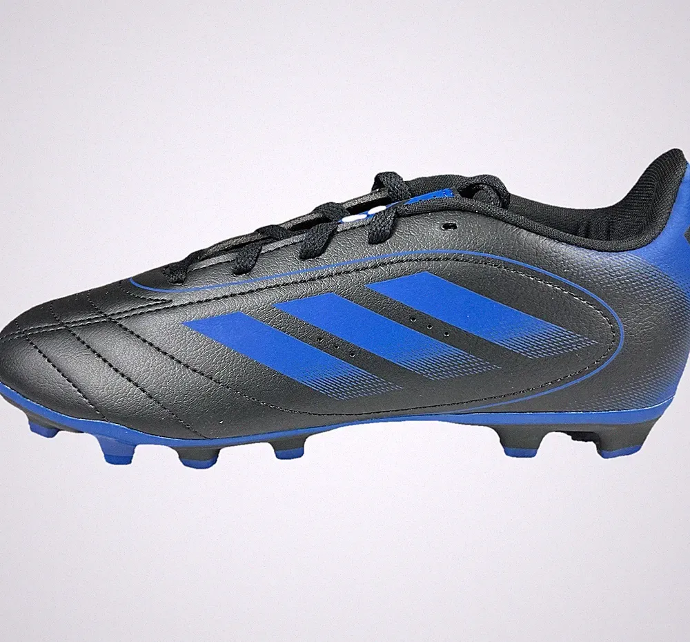 Adidas Goletto IX FG/MG J Soccer Cleats Youth Size 4.5 Black Blue Football Cleat